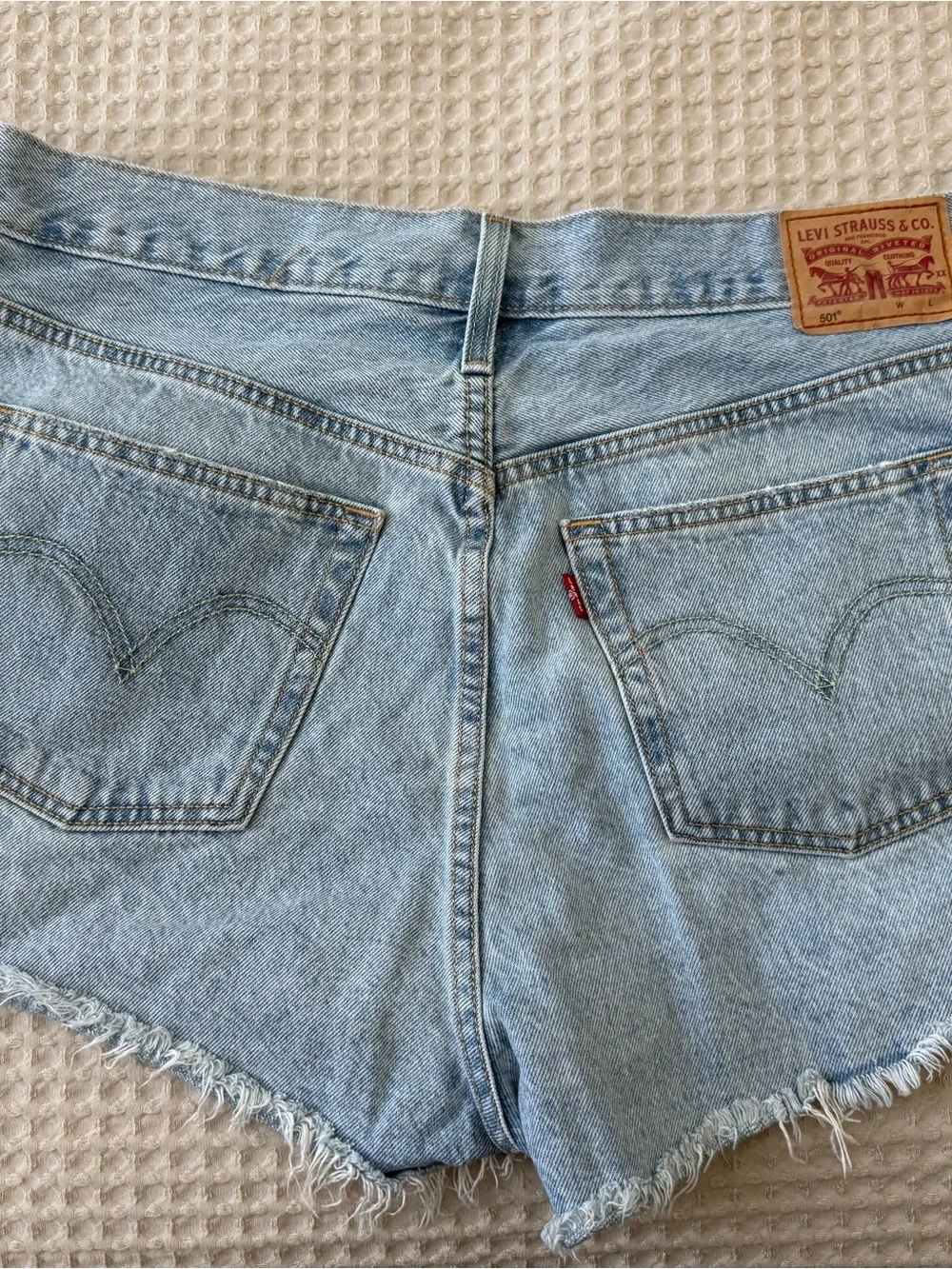 Levi's Light Blue Denim Jean Shorts